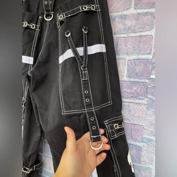 TRIPP NYC BLACK GOTH PUNK STREET RAVE PANTS MEDIUM - Picture 10 of 15